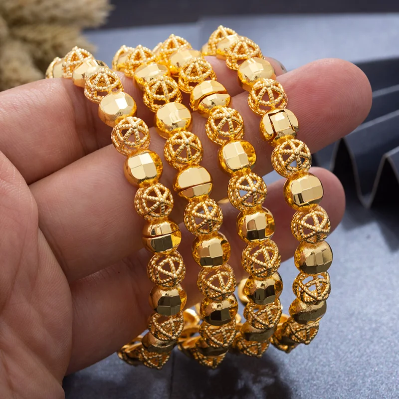 4 шт./лот Дубай африканские 24K покрыто золотом изготовленный на заказ свадебный