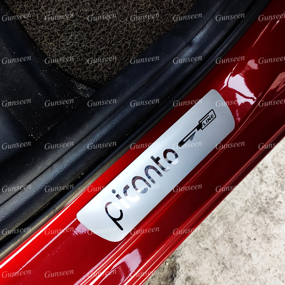 Для Киа пиканто GT линия Аксессуары порога протектор полосы Авто педаль Стикеры