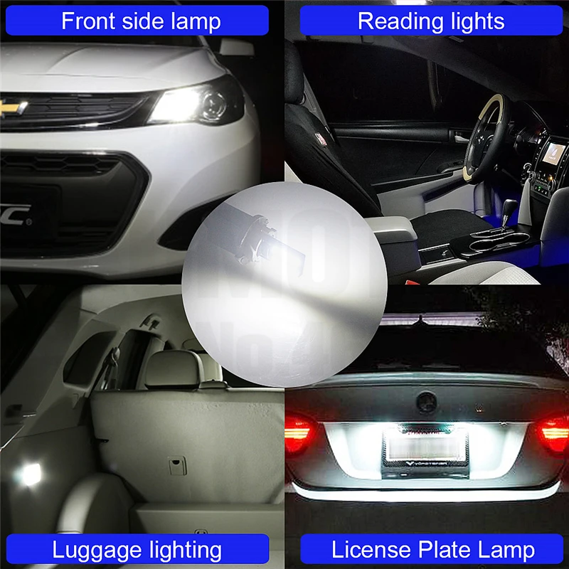 

500x Car T10 LED 194 168 W5W 24 LED 3014 Auto Clearance Light Parking lamps Side Light Bulb DC12V