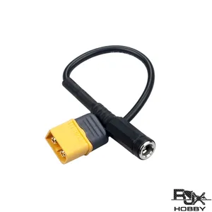 RJXHOBBY XT60 Мужской Цилиндрический разъем для разъема мама DC 5,5 мм X 2,1 мм DC5521 каучуковый кабель питания для RC FPV Racing Drone