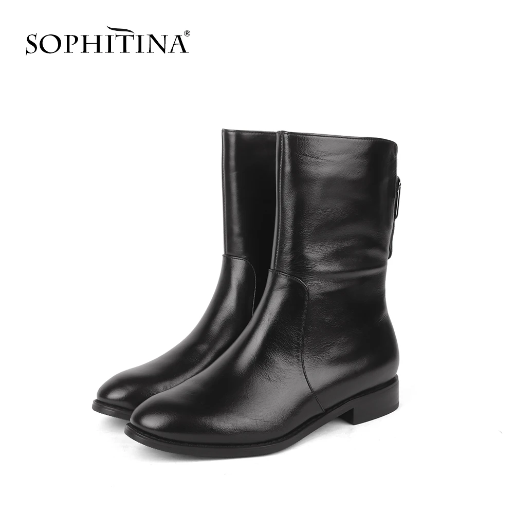 SOPHITINA/новые женские ботинки Высококачественная удобная обувь из натуральной