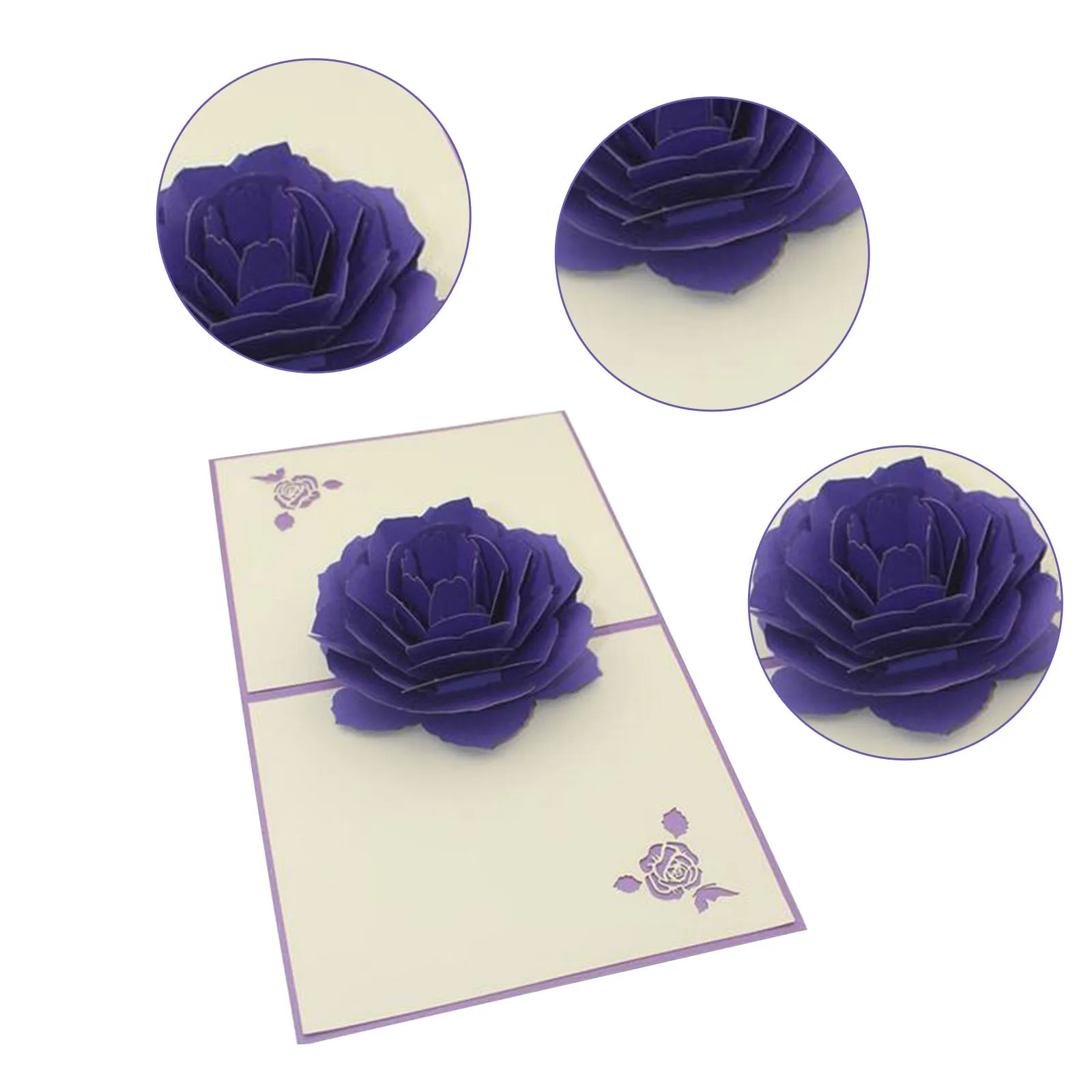 1 шт. 3D открытки с изображением розы поздравительная открытка на день Святого