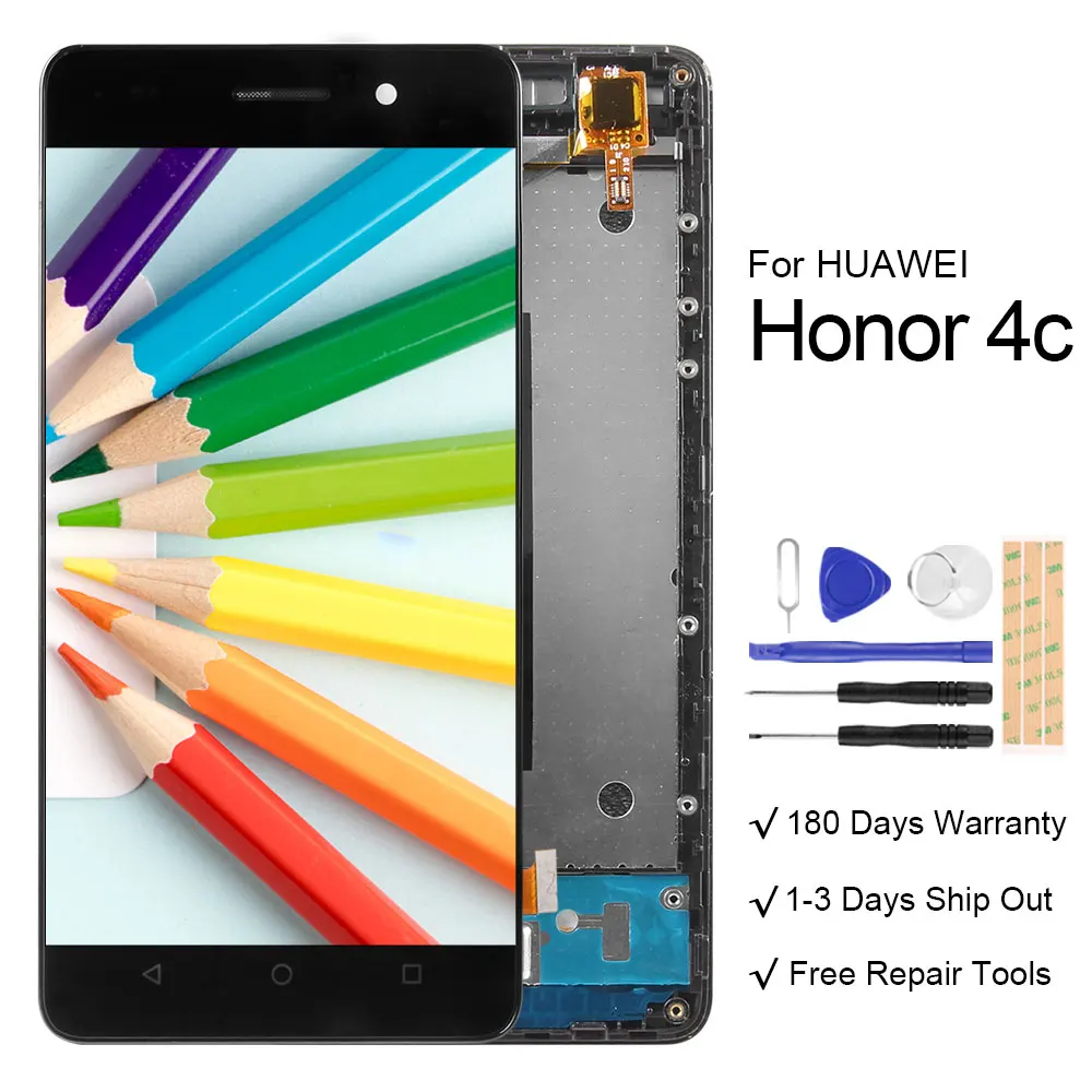 ЖК дисплей для Huawei Honor 4C сенсорный экран дигитайзер стекло с рамкой в сборе G Play Mini