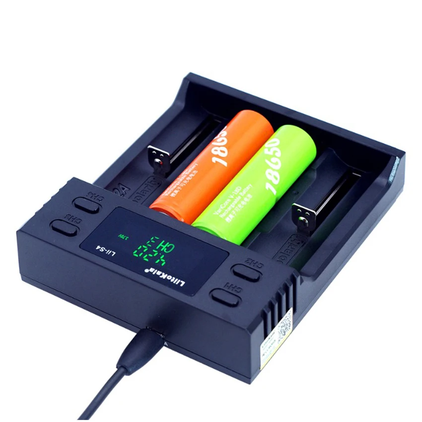 Зарядное устройство для аккумуляторов Liitokala Lii-S4 LCD Зарядка 18650 3 7 V 18350 26650 NiMH