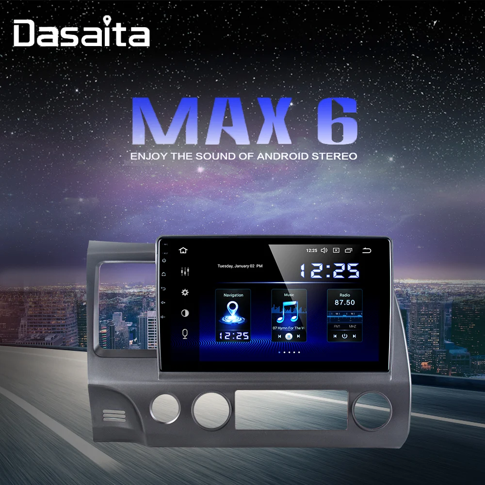 Android Автомобильный gps навигатор для Honda Civic 2009 2010 2011 с Android 9,0 Автомобильный gps радио плеер 1 Din 10," HD экран