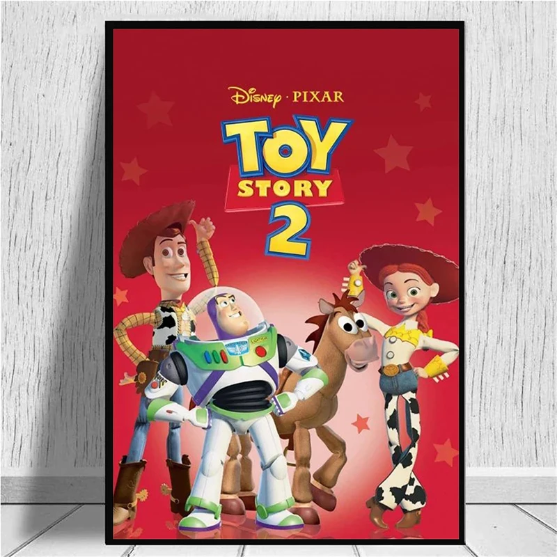 Картина на холсте с изображением героев Диснея анимация внутри История игрушек