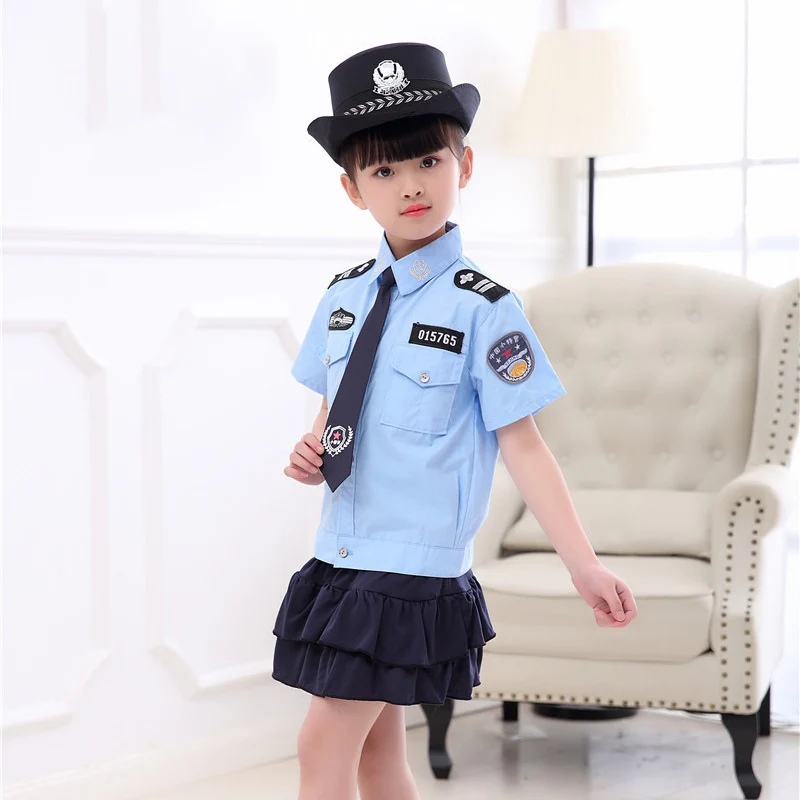 Костюм полицейского для мальчиков и девочек с коротким рукавом | Мать ребенок