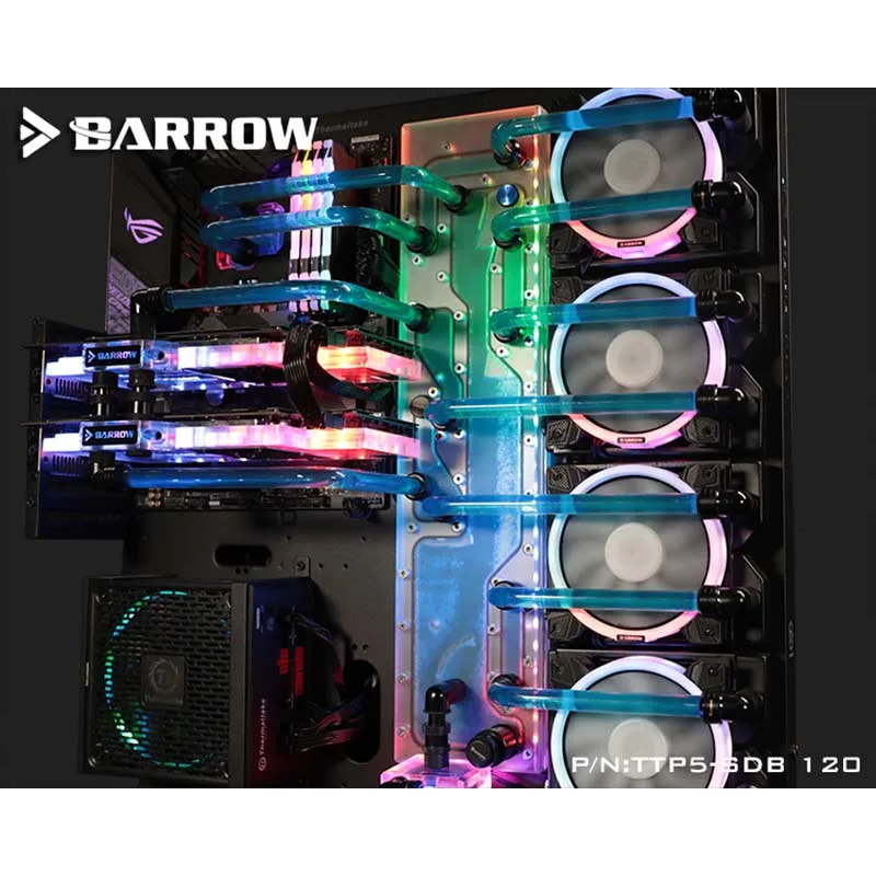 

Barrow PC water cooling waterway plate channel integrated board for TT Core P5 open type case 5V four 120cold row TTP5-SDB 120