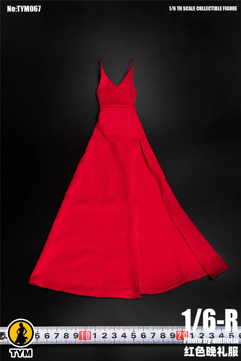 

In Stock 1/6 Scale TYM067 Sexy Female Figure Accessory Evening Dress Red Skirt Clothing for 12''Action Figure Body
