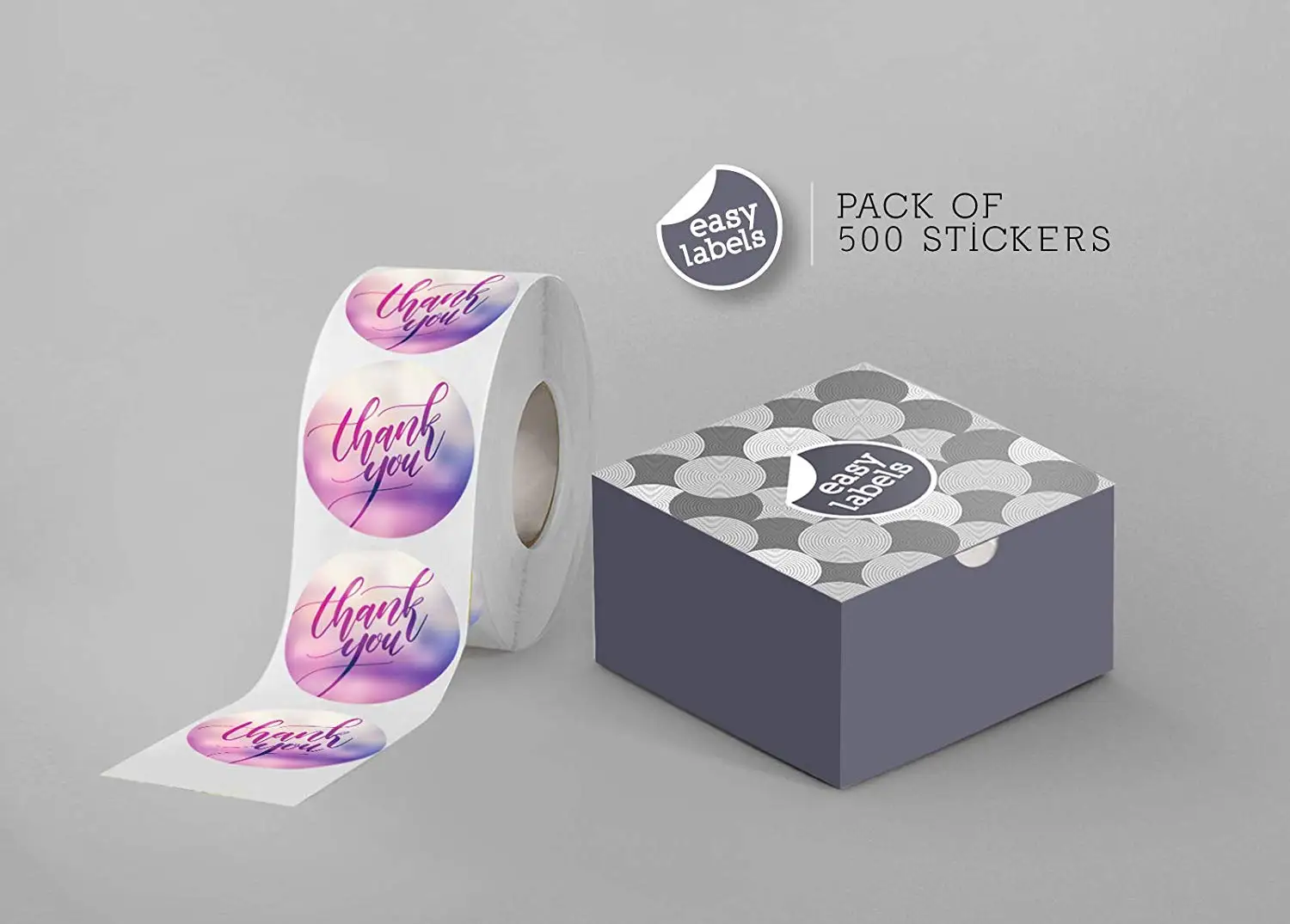 Фотообои с размытым круглым фоном 500 стикеров в рулоне для посылка