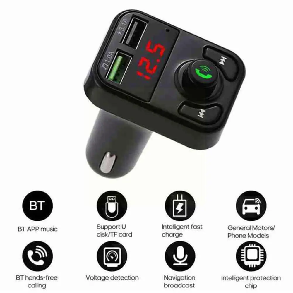 Автомобильный беспроводной Fm-трансмиттер G7w1 Bluetooth совместимый с mp3-приемником