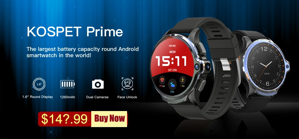 Смарт-часы Kospet Optimus/Optimus Pro с gps, 4G, WiFi, Android7.1.1, 8.0MP камера, 2 ГБ, 16 ГБ/3 ГБ, 32 ГБ, Смарт-часы для мужчин
