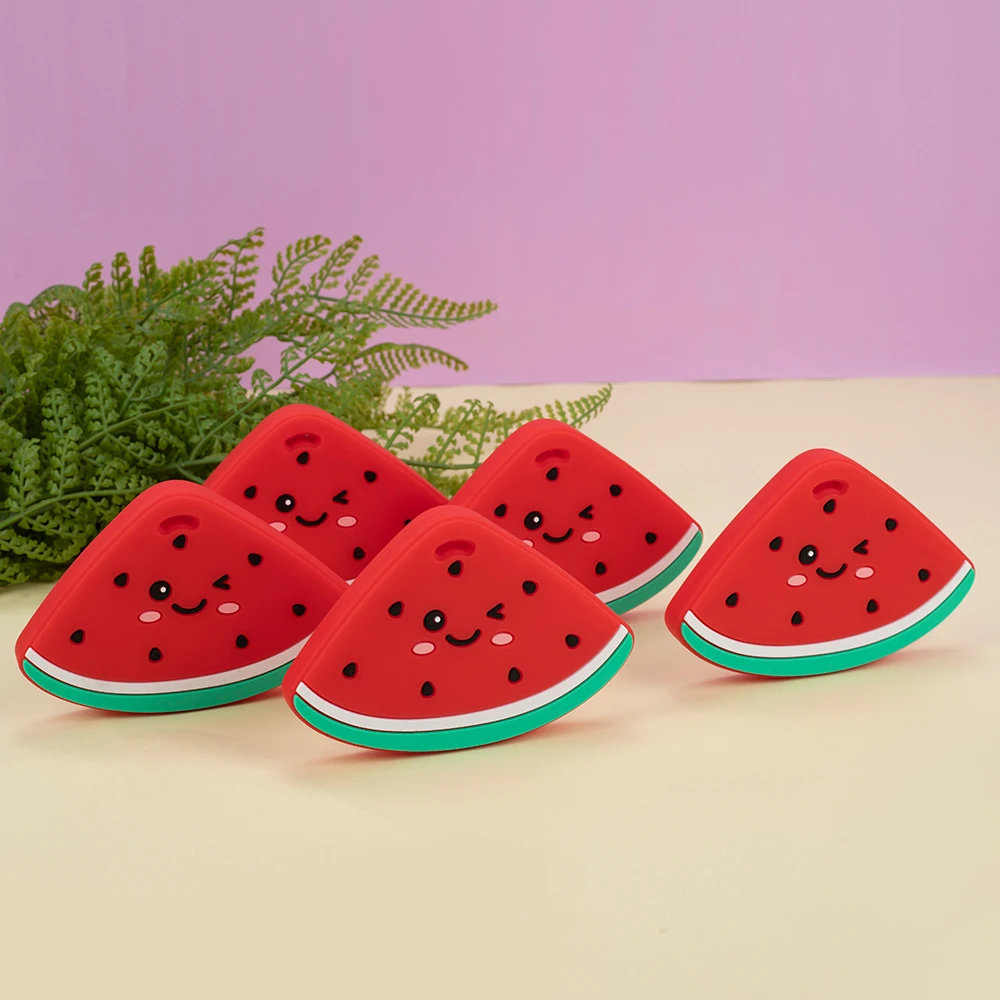 Sunrony-collar de dentici&oacute;n para beb&eacute;, mordedor de silicona de grado alimenticio, sin BPA, con patr&oacute;n de sand&iacute;a de dibujos animados, juguete de regalo, 1 ud.-1