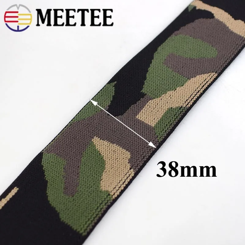 5 метров 38 мм камуфляжная эластичная лента Полиэстеровая одежда сумка для брюк DIY