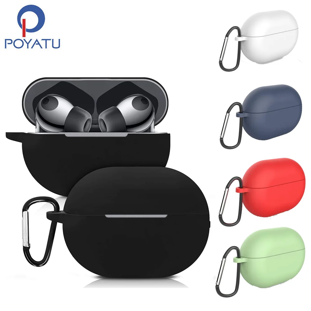 Силиконовый чехол POYATU для Huawei FreeBuds Pro аксессуары полной защиты кожи чехлы