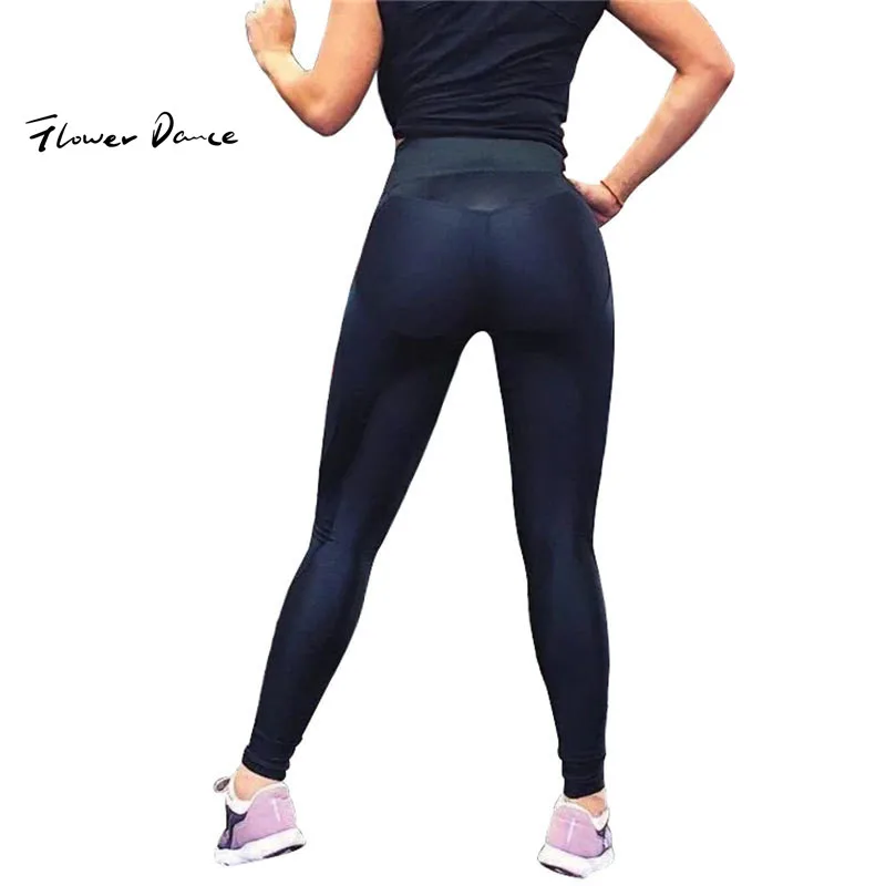 FlowerDance романтические печатные Штаны Для Йоги стрейч тренажерный зал Акула
