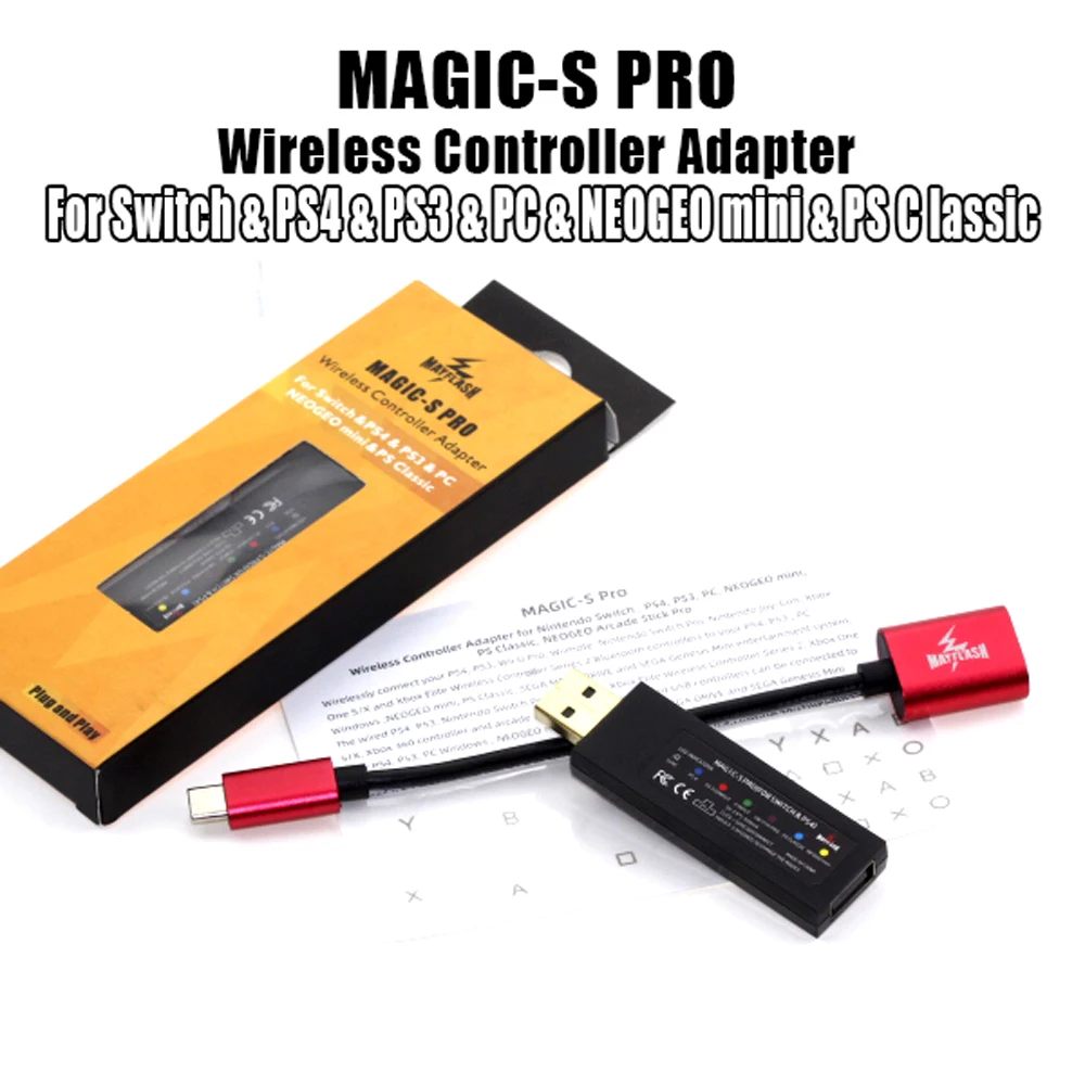 Адаптер беспроводного контроллера MayFlash MAGIC-S PRO для Nintendo Switch/PS4/PS3/NEOGEO mini/PS Classic Logitech