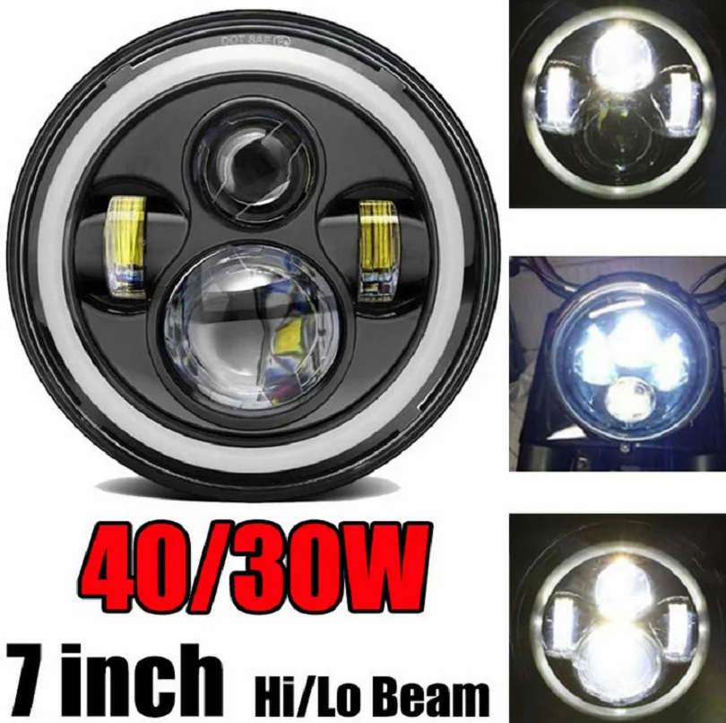 1 пара 7 дюймовые светодиодные мотоциклетные фары в стиле ретро| |