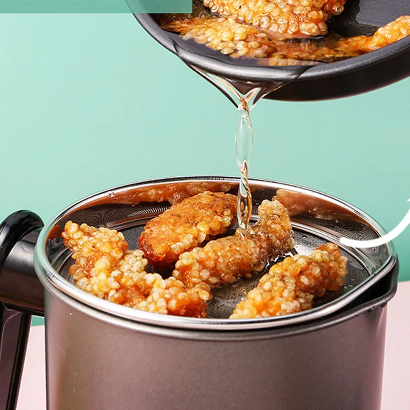 

Household Multifunctional Japanese Large Capacity Kitchen Filter Oil Residue Reservoir Frying Pan Artifact Dustproof Oil Tank
