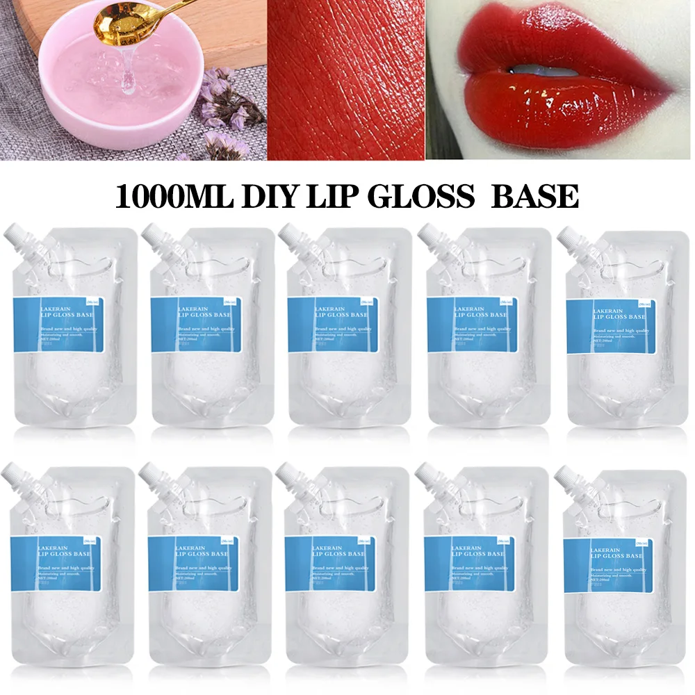 

1000ml DIY Clear lipgloss base Oil Non-Stick Moisturizing Lipstick Material Gel Lip Gloss Base Handmade Liquid Lipstick Makeup
