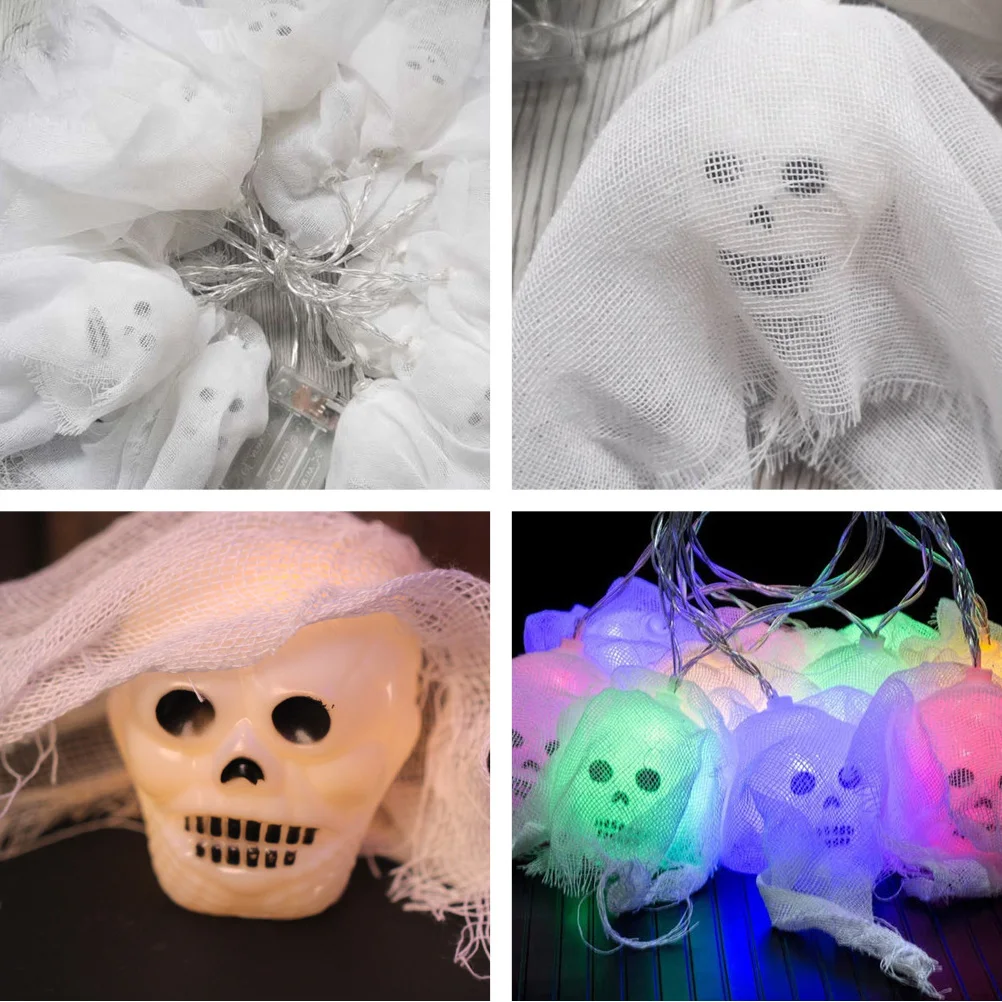 LED Halloween Lights Outdoor Indoor Decorations Lamp String 3m 4.5s 30 20 Skull Light Party Home No Battery | Дом и сад