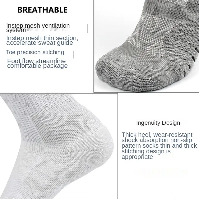 Professional Sports Basketball Socks Men Elite Middle Tube Actual Combat Stockings Children's Towel Bottom Thickened Climbing