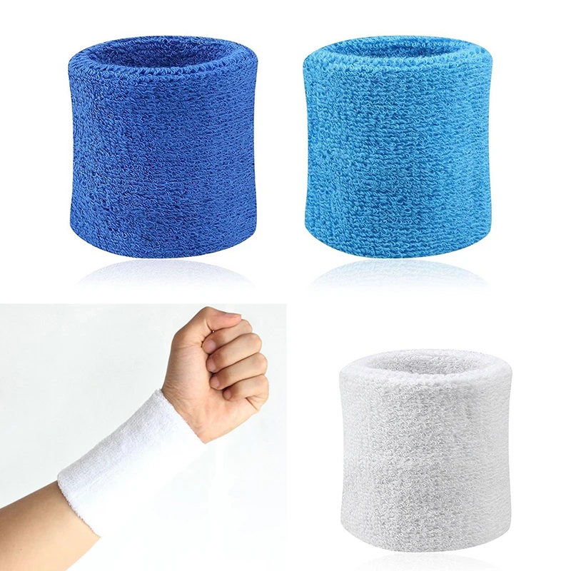 

2pcs Sweatbands Wristband Tennis Squash Badminton Gym Football Wrist Bands