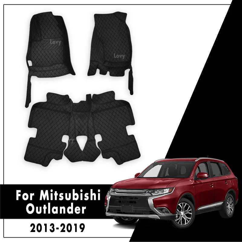 Авто кожаные ковры напольные LHD автомобильные коврики для Mitsubishi Outlander 5 мест 2013