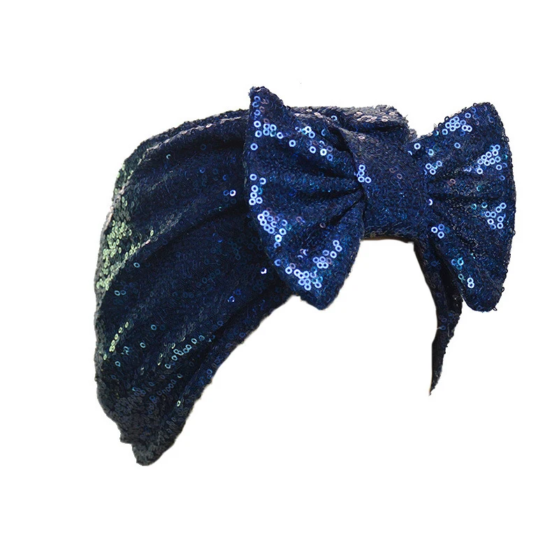 Мусульманские блестки капот женский бант хиджаб тюрбан из хлопка головной убор