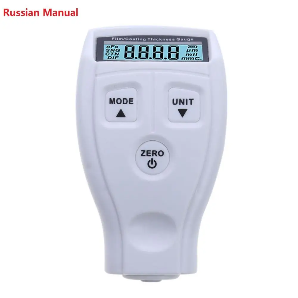 White Russian GM200 цифровой автомобильный измеритель толщины краски Авто металлическое покрытие лак для черных толщиномер тестер тоньше краски метр тестер - Цвет: White Russian