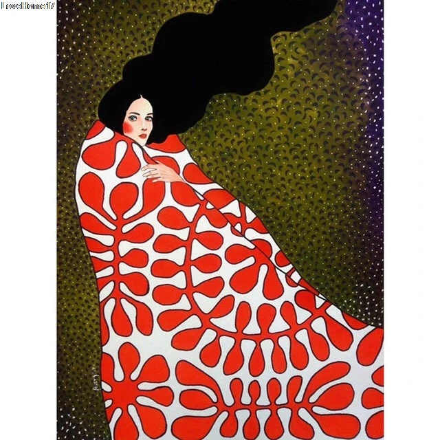 

Abstract Art Many Colors Woman Portrait Aesthetic Space Modern Nordic Style Classic Decorative Canvas Oil Painting Poster