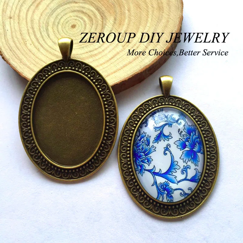 5 шт./лот 30x40 мм ожерелье с подвеской античный бронзовый серебристый цвет