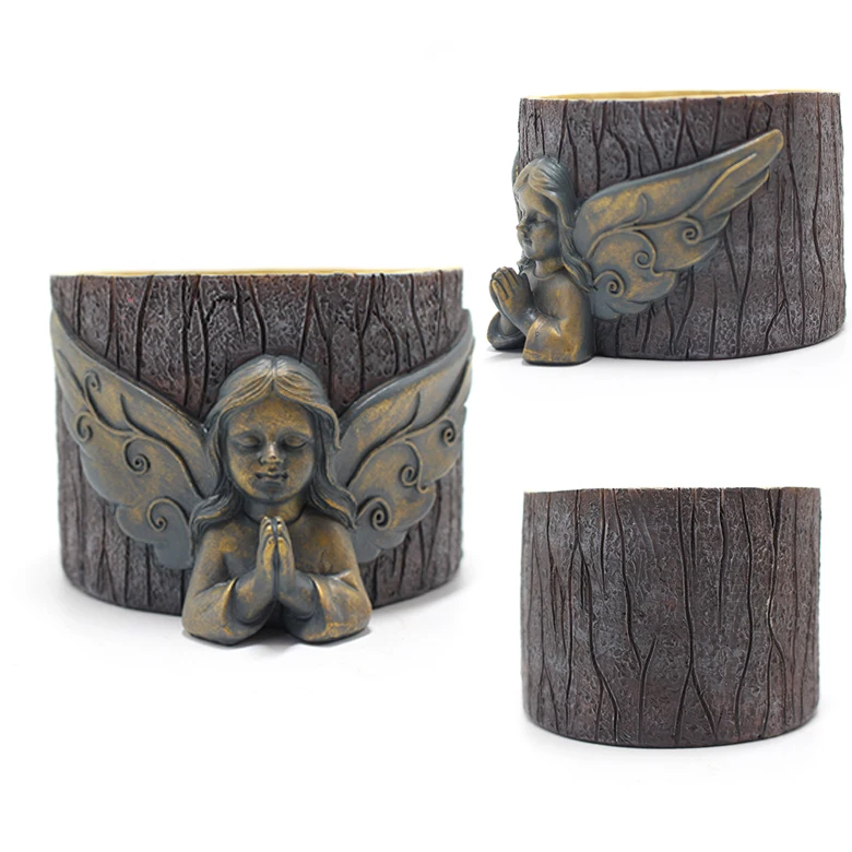 

Цветочный горшок с мультяшным ангелом, горшок для суккулентов, горшок для бонсая, горшок для растений С КАКТУСОМ, домашний декор, ремесла, ск...