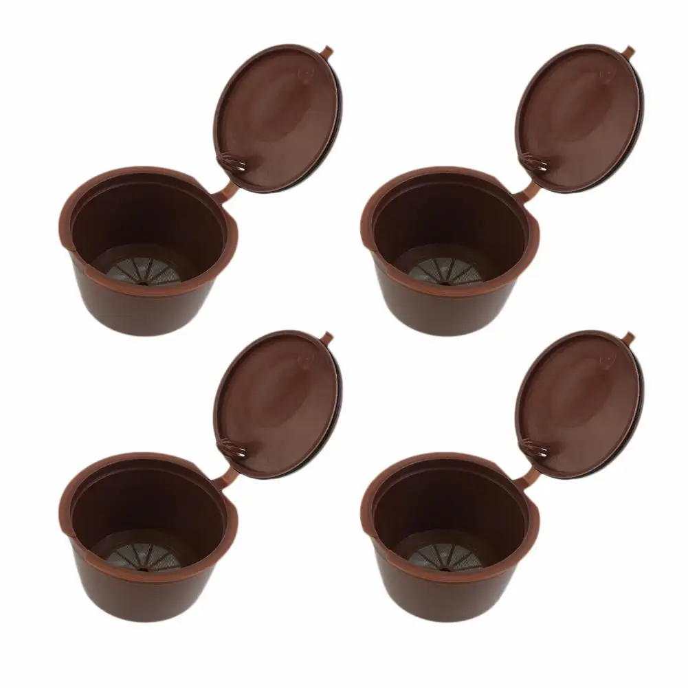 4 шт/1 шт многоразовые капсулы кофе Nespresso чашка с ложка-кисточка черный
