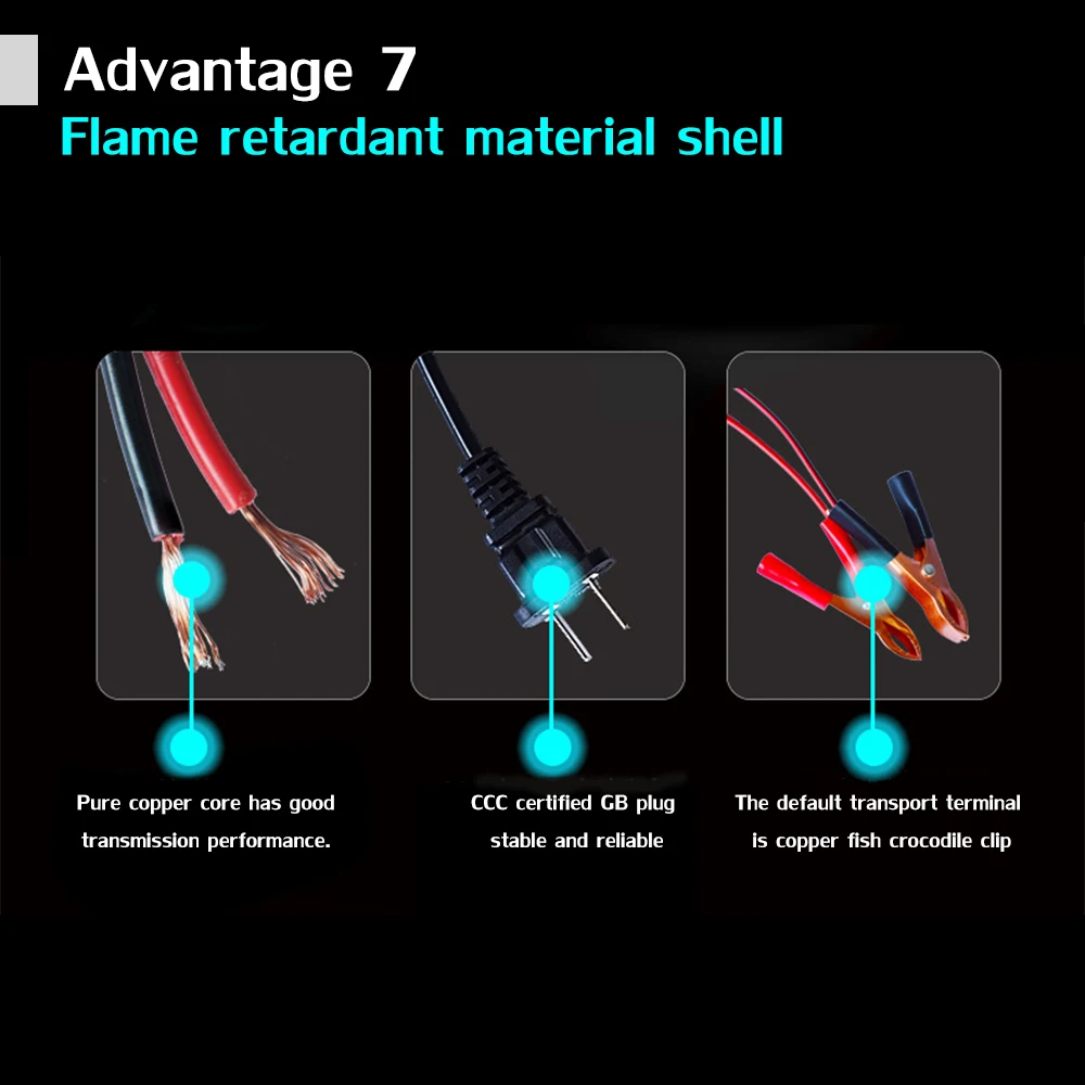 Зарядное устройство для автомобиля мотоцикла 12 В 2 А полностью автоматическое 3
