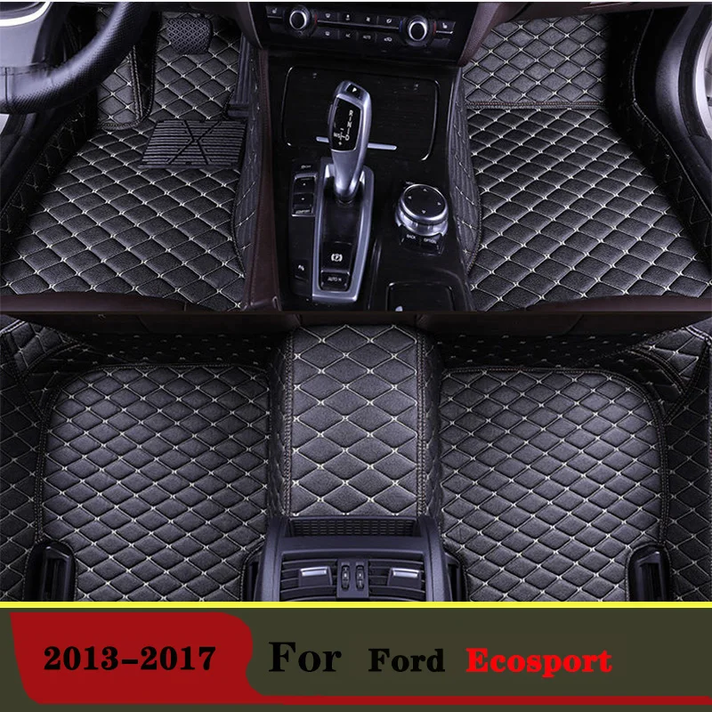 

Автомобильные коврики для Ford Ecosport 2017 2016 2015 2014 2013, автомобильные коврики, кожаные защитные коврики для украшения под заказ