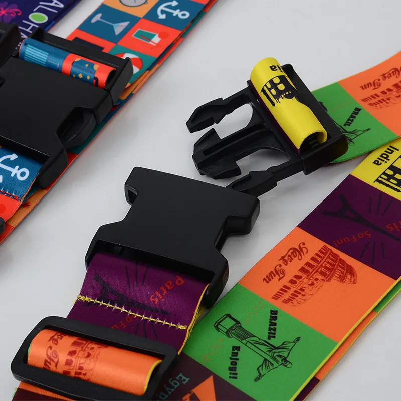 Travel Accessories 175CM Length Luggage Strap Adjustable Suitcase Nylon Baggage Belts Tags | Багаж и сумки
