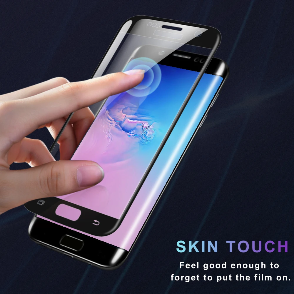 AFY закаленное стекло для samsung s6 edge plus s7 полное изогнутое пленка s8 s9 Защита экрана