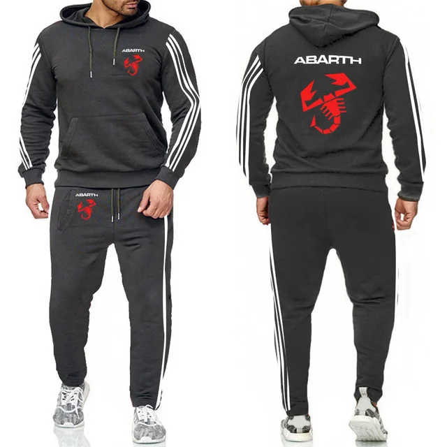 

Hoodies Men Abarth Car Logo Printed unisex Sweatshirt Fashion Men Hoodie hip hop harajuku Casual Men's hoodie+Pants Suit 2Pcs