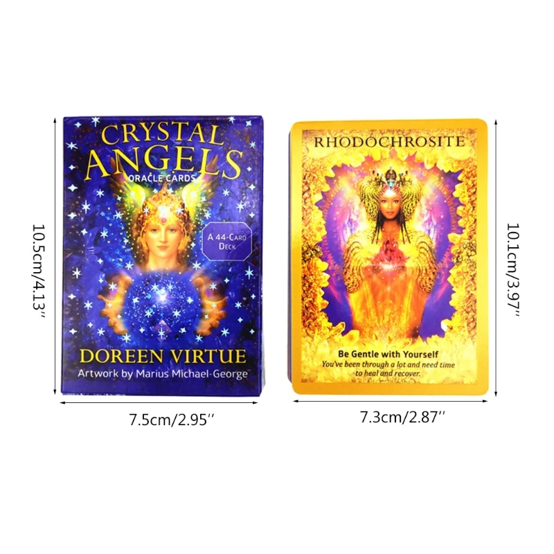 

Crystal Angel Oracle Cards Durable Board Games Beautiful Painting Tarot Family Party Entertainment In High Quality 44 cards