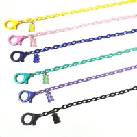 58cm candy color bear mask lanyard acrylic adjustable length mask chain portable mask jewelry anti lost chain lanyard wholesale