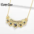 Cring Coco ожерелья с именем на заказ, высшее качество, золотой цвет, сплав, цветы, буквы на заказ, подвески, ожерелья для женщин, мать, Новинка