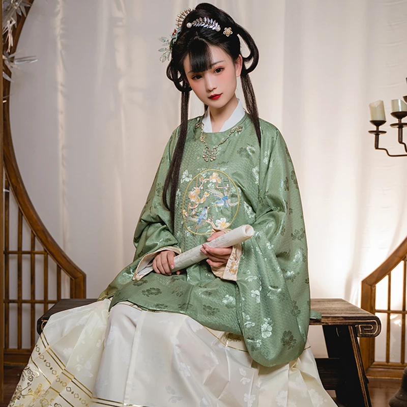 Династии Hanfu с круглым вырезом женские платье феи Традиционный китайский