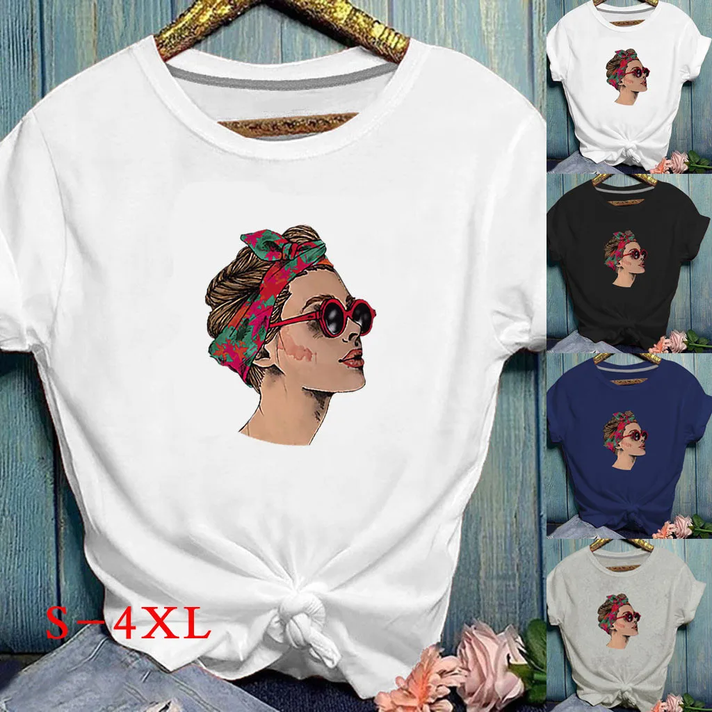 Женская футболка романтичная модная каваи Харадзюку летние повседневные