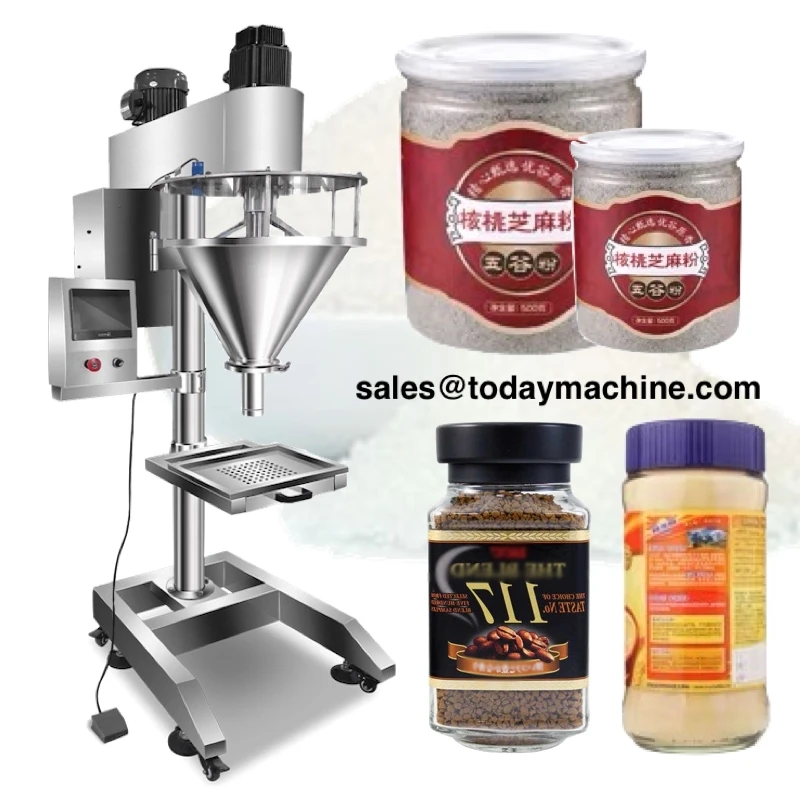 

Factory Price Semi-Automatic Weighing Sachet Pouch Auger Filling Wheat Flour Protein Milk Powder Packing Machine