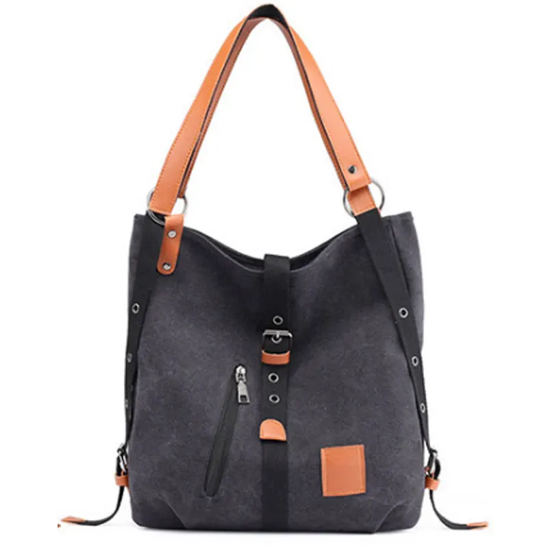 

New Fashion Canvas Bag Multi Functional Shoulder Bag Creative Outdoor Travel Bag Simple Large Capacity Messenger Bag