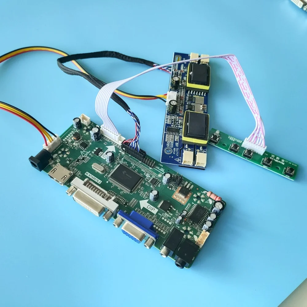 Комплект для фотопанели M.NT68676 DIY 19 &quotVGA DVI HDMI драйвер 30pin LVDS 4 лампы 1280x1024 плата