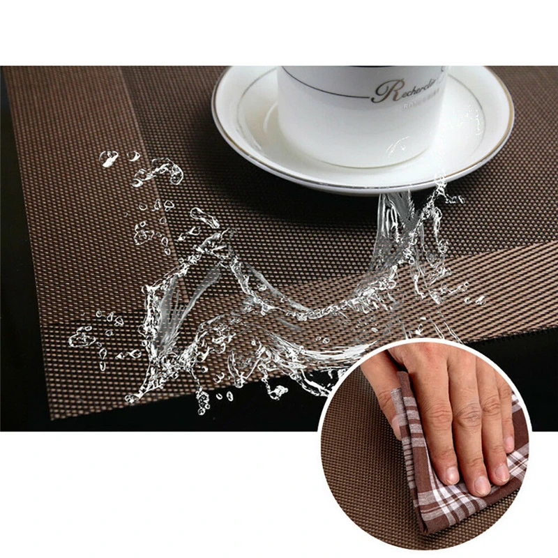 4 шт./партия ПВХ коврик для индивидуального стола Противоскользящий