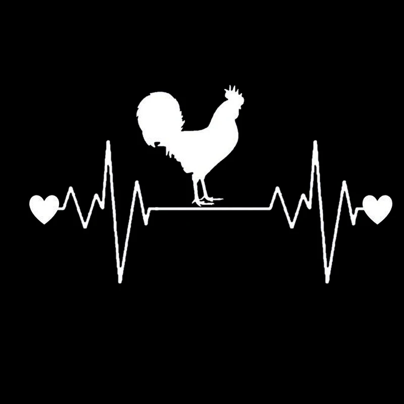 Наклейка с рисунком сердцебиения курицы Реалистичная высокое качество