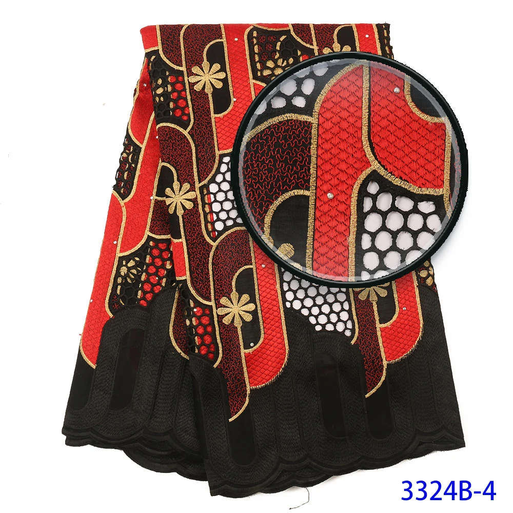 

African dry lace fabric high quality african cotton dry lace fabric soft african women dress for cotton lace 5yards 3324b